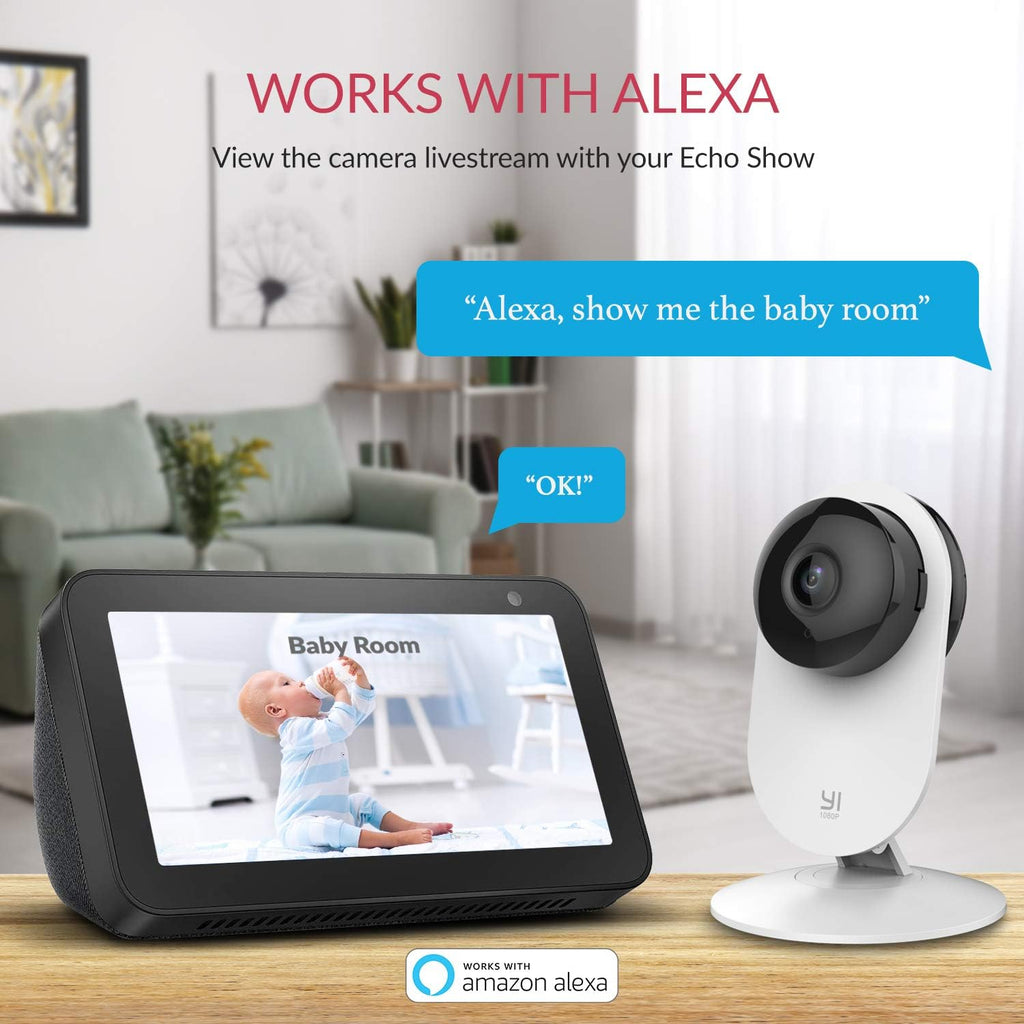 2pc 1080p WiFi Smart Indoor Security Camera with Night Vision J405693
