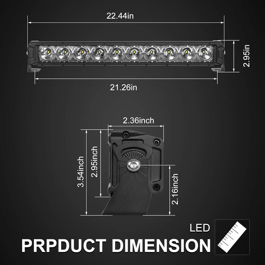 22inch 100W Spot Beam Combo LED Light Bar Pack of 2 T615126
