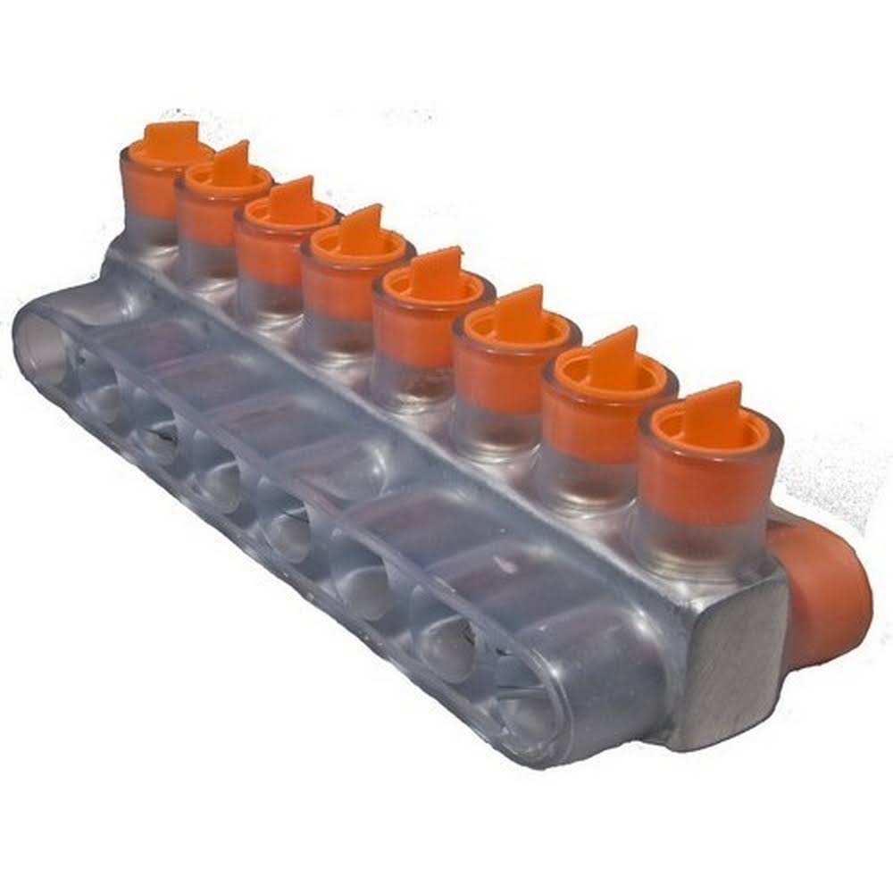 Clear Insulated Multi-Cable Connector Dual Entry 8 Ports A6572