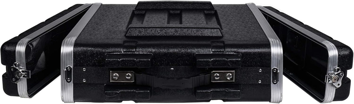 2U PA DJ Rack Case with ABS Construction and Heavy-Duty Latches H971341