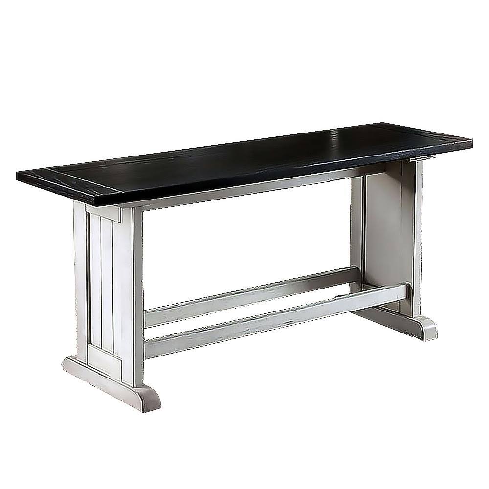 Espresso White Bench X11785