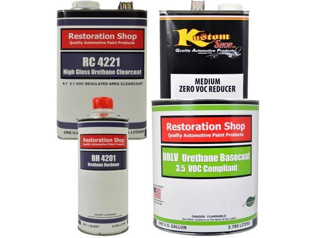 Low VOC Urethane Basecoat Clearcoat Car Paint Complete Gallon Kit H9087