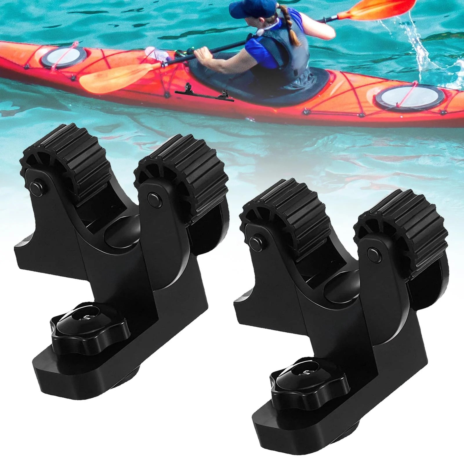 Kayak Oar Holder Clamp, Track Mount, 2pcs U6921