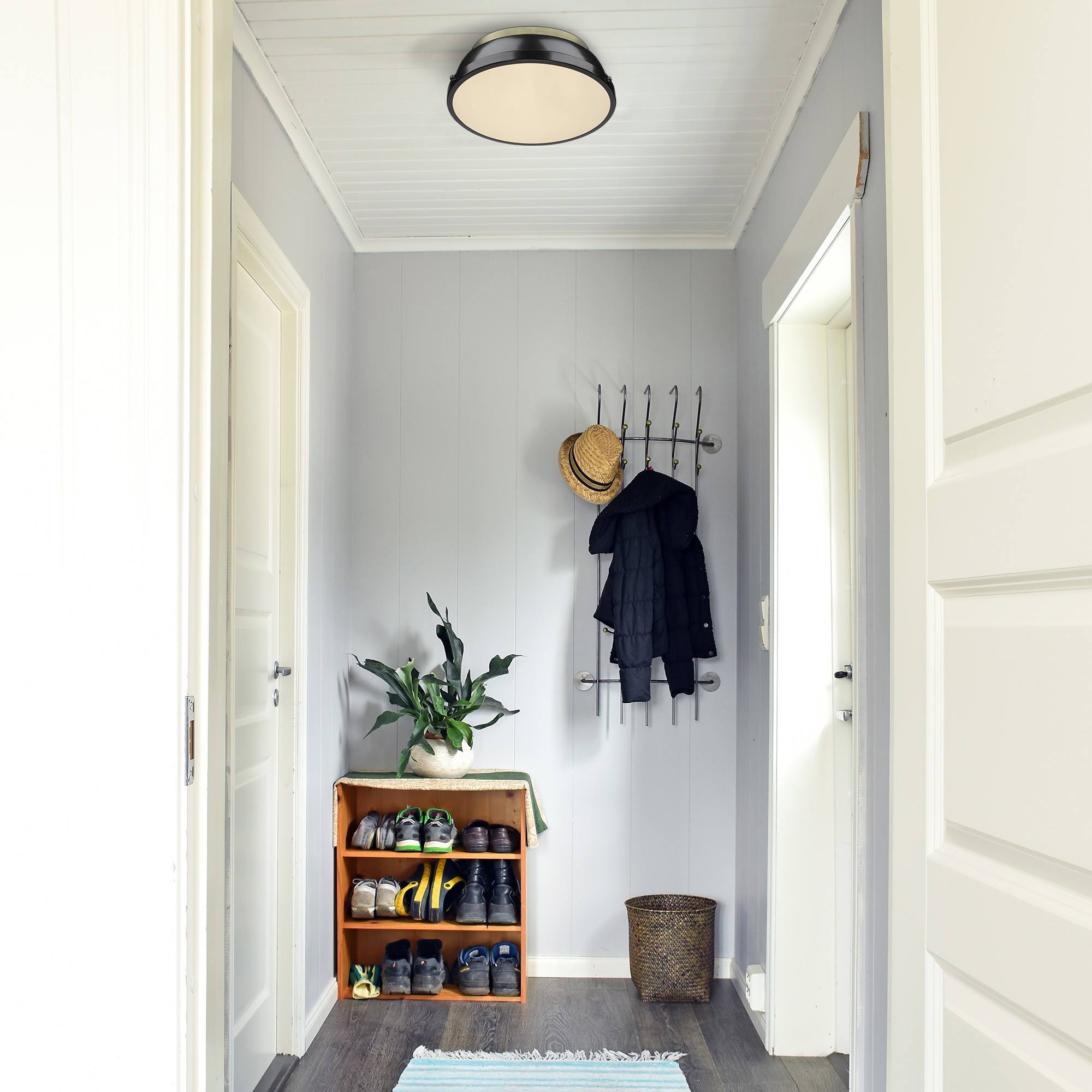 Aged Brass Flush Mount Light R2846