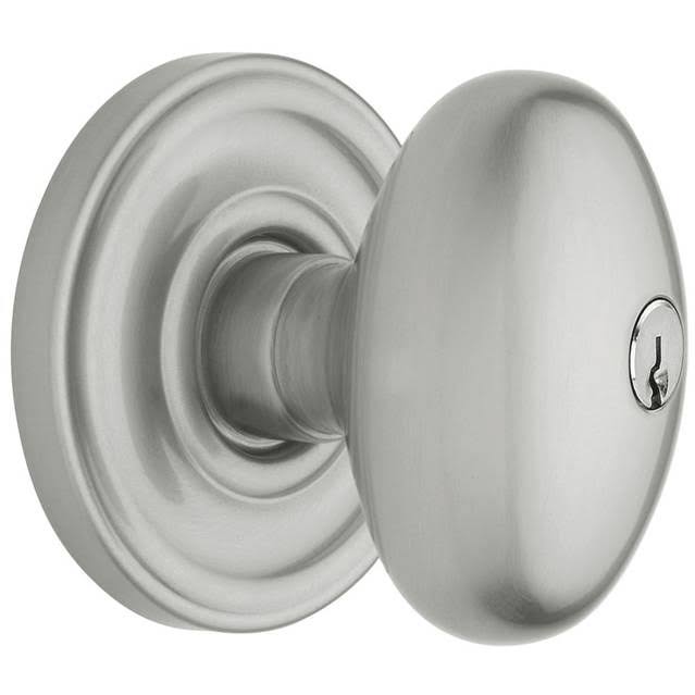 Egg Knob Keyed Entry Satin Chrome Q41174