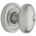 Egg Knob Keyed Entry Satin Chrome Q41174
