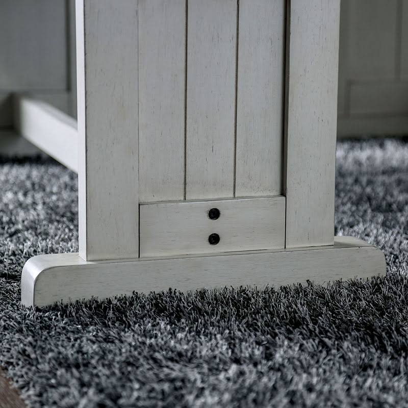 Espresso White Bench X11785