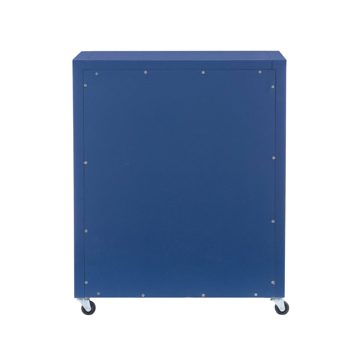 Navy Rolling File Cabinet W8236