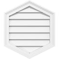 36x22W x 42x22H Vertical Peaked Surface Mount PVC Gable Vent M366