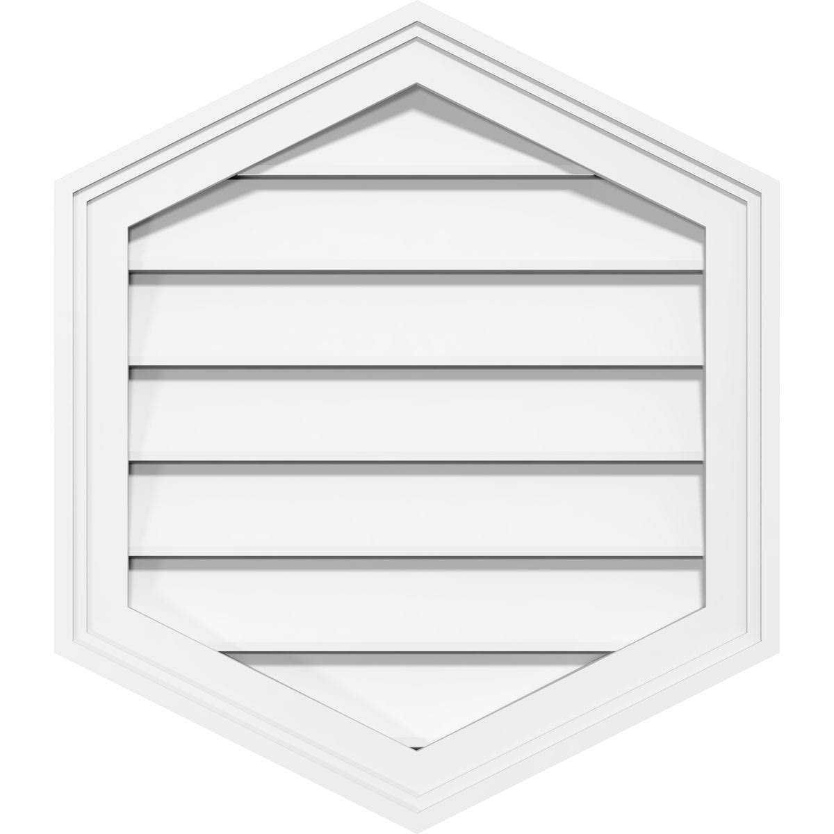 36x22W x 42x22H Vertical Peaked Surface Mount PVC Gable Vent M366