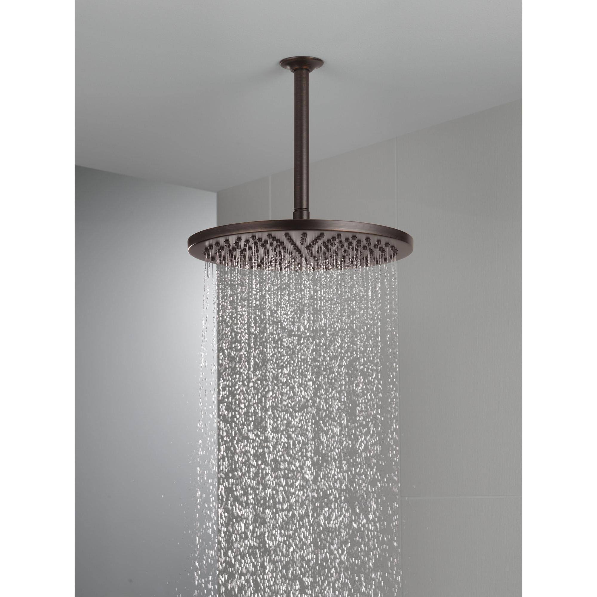 Matte Black Metal Raincan Shower Head Y556