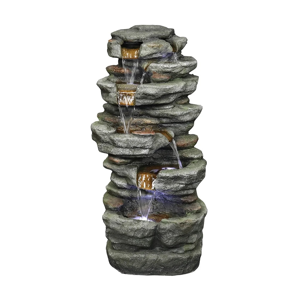 Rock Water Fountain with Led Lights B587