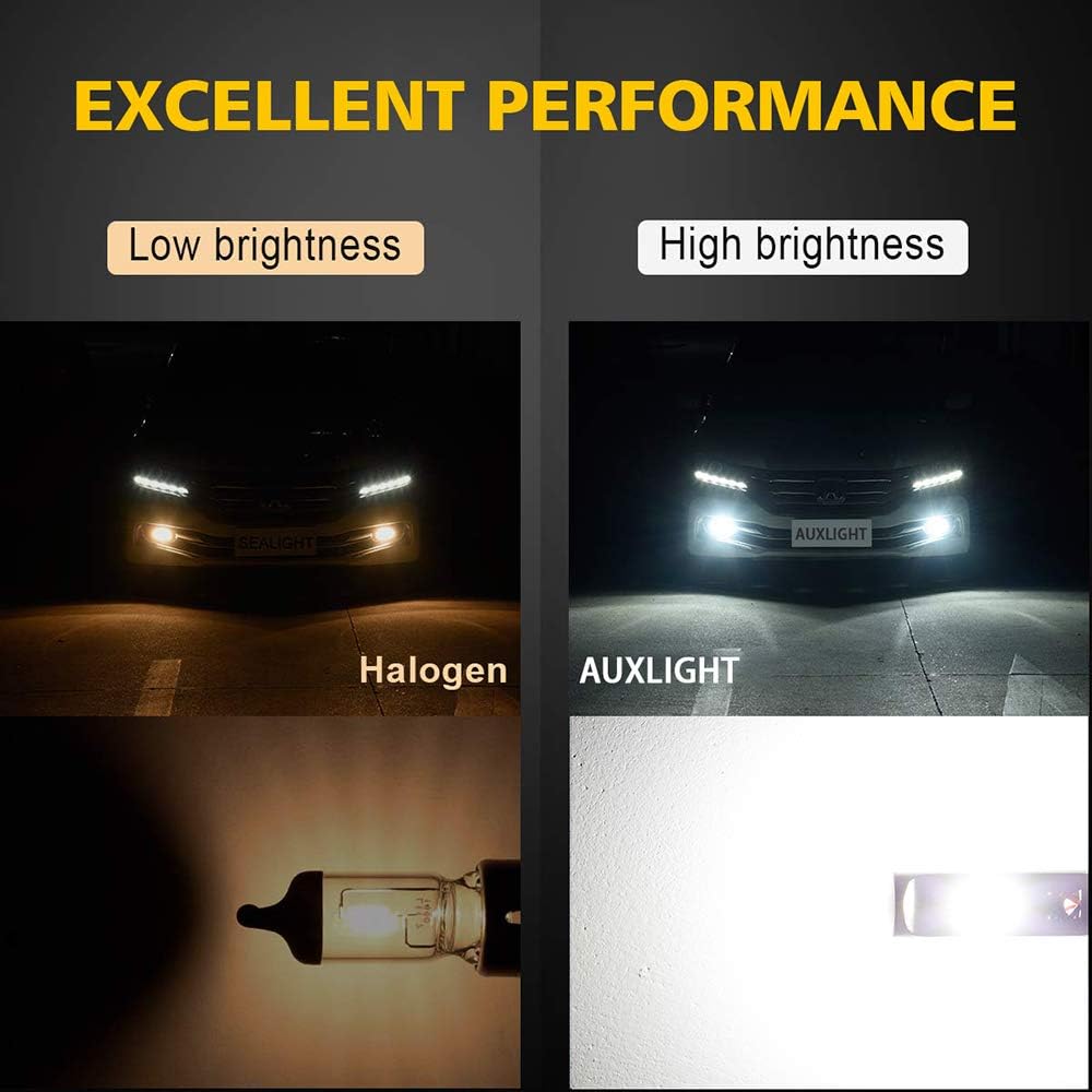 H7 LED Fog Light Bulbs 6000K Xenon White, Pack of 2 Y179327
