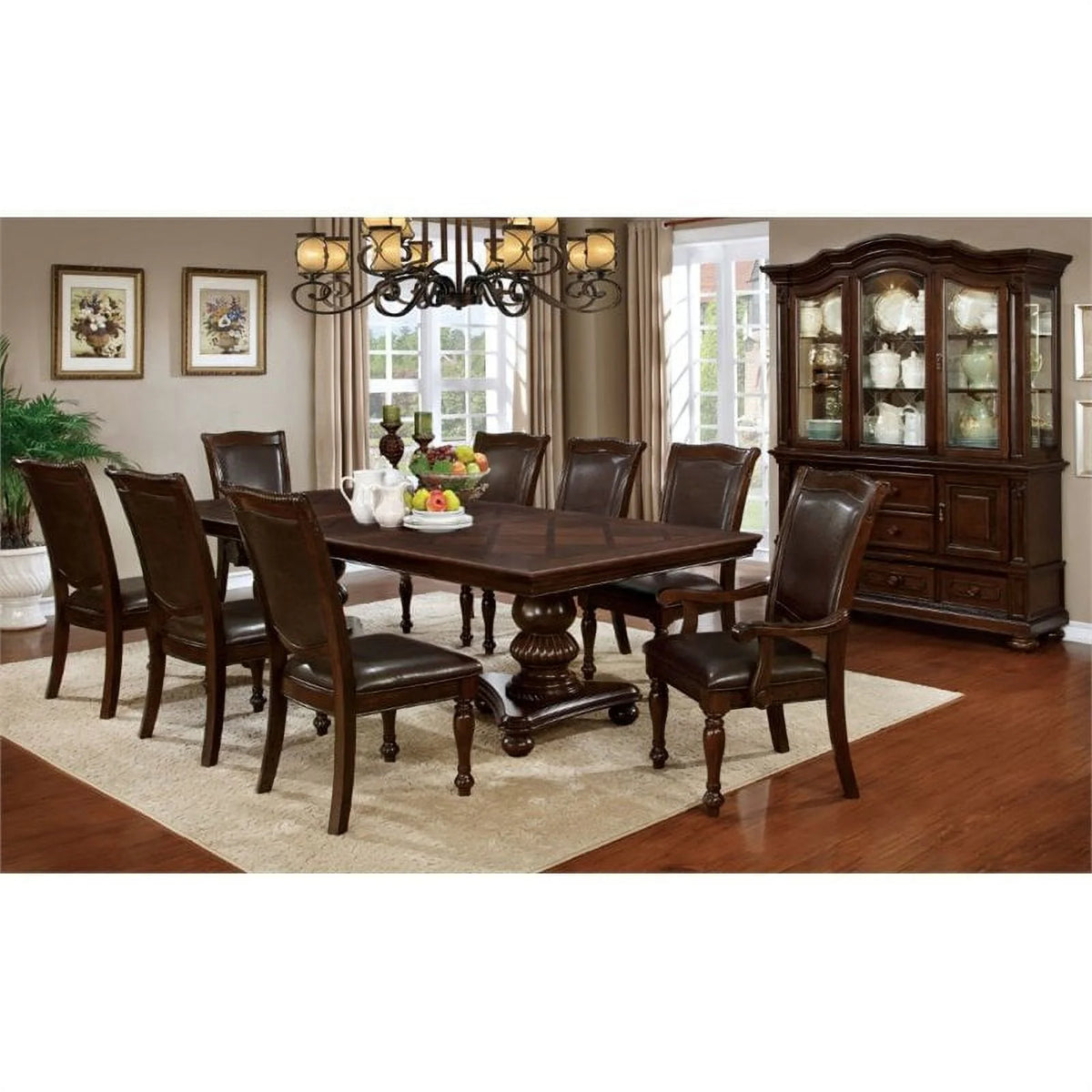 Brown Cherry Wood Side Chair (Set of 2) G405576