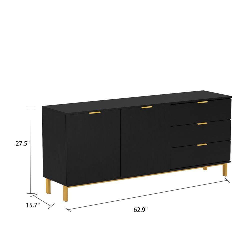 Black 2-Door Storage Cabinet V847216