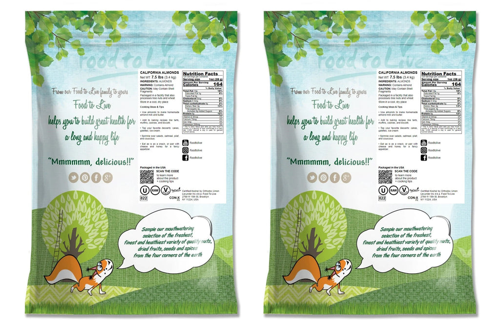 Raw Vegan Kosher Almonds, 15 Pounds I15174