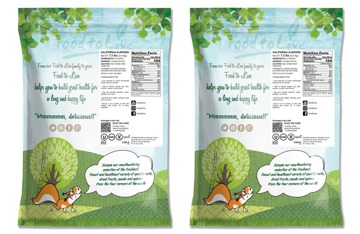 Raw Vegan Kosher Almonds, 15 Pounds I15174