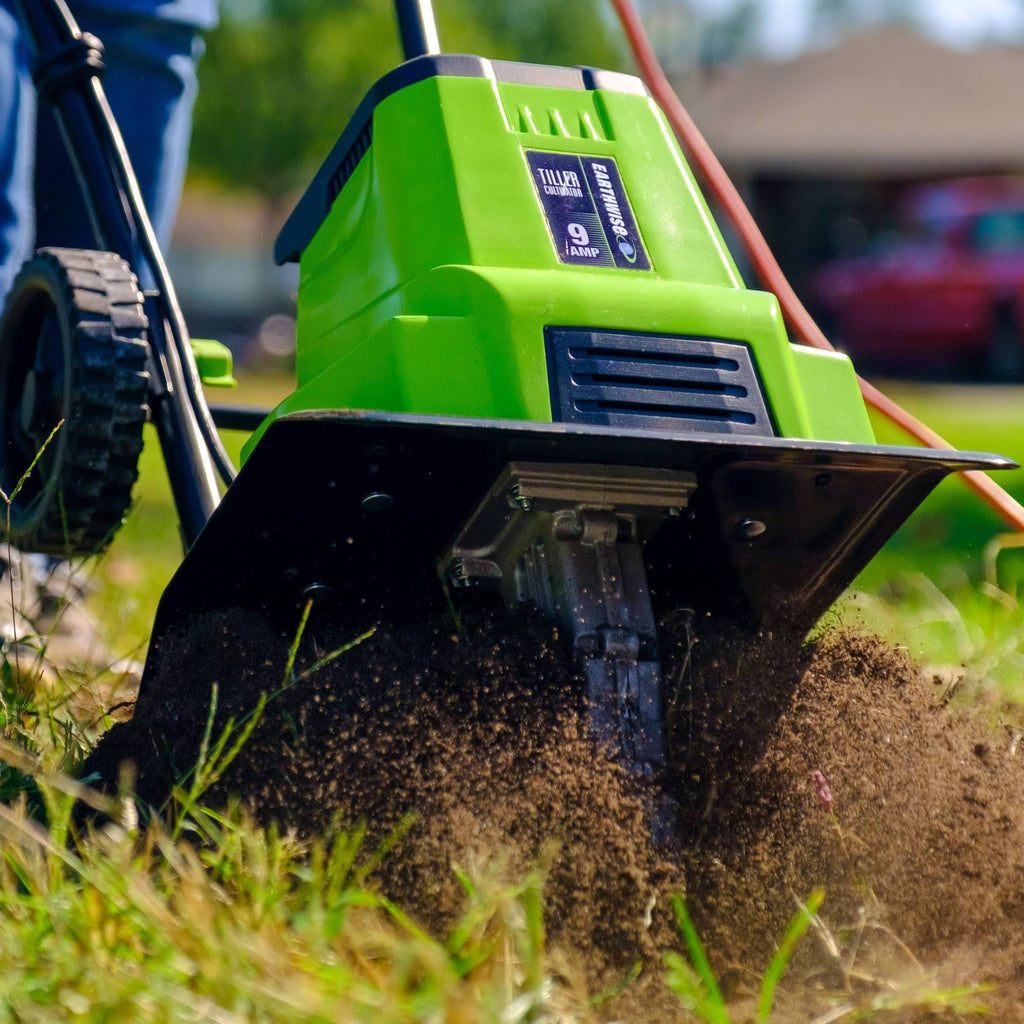 9 Amp Corded Electric Tiller Cultivator S1090