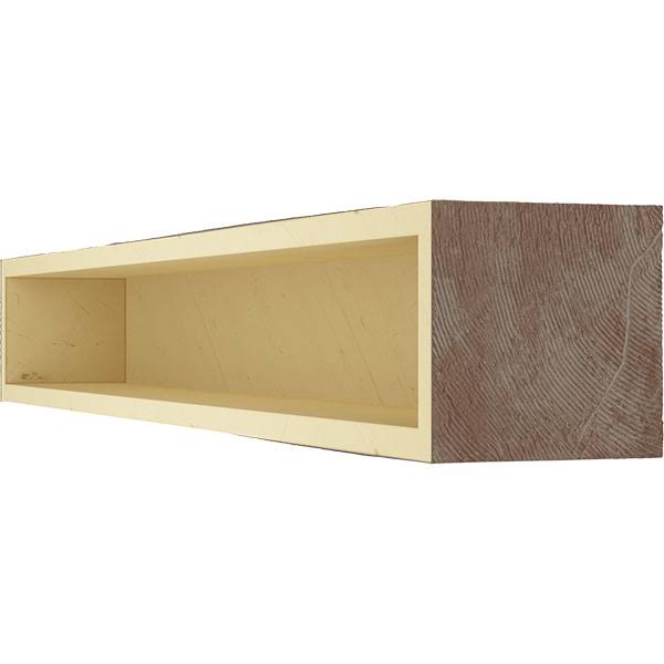 Sandblasted Faux Wood Fireplace Mantel, Aged Pecan U4307