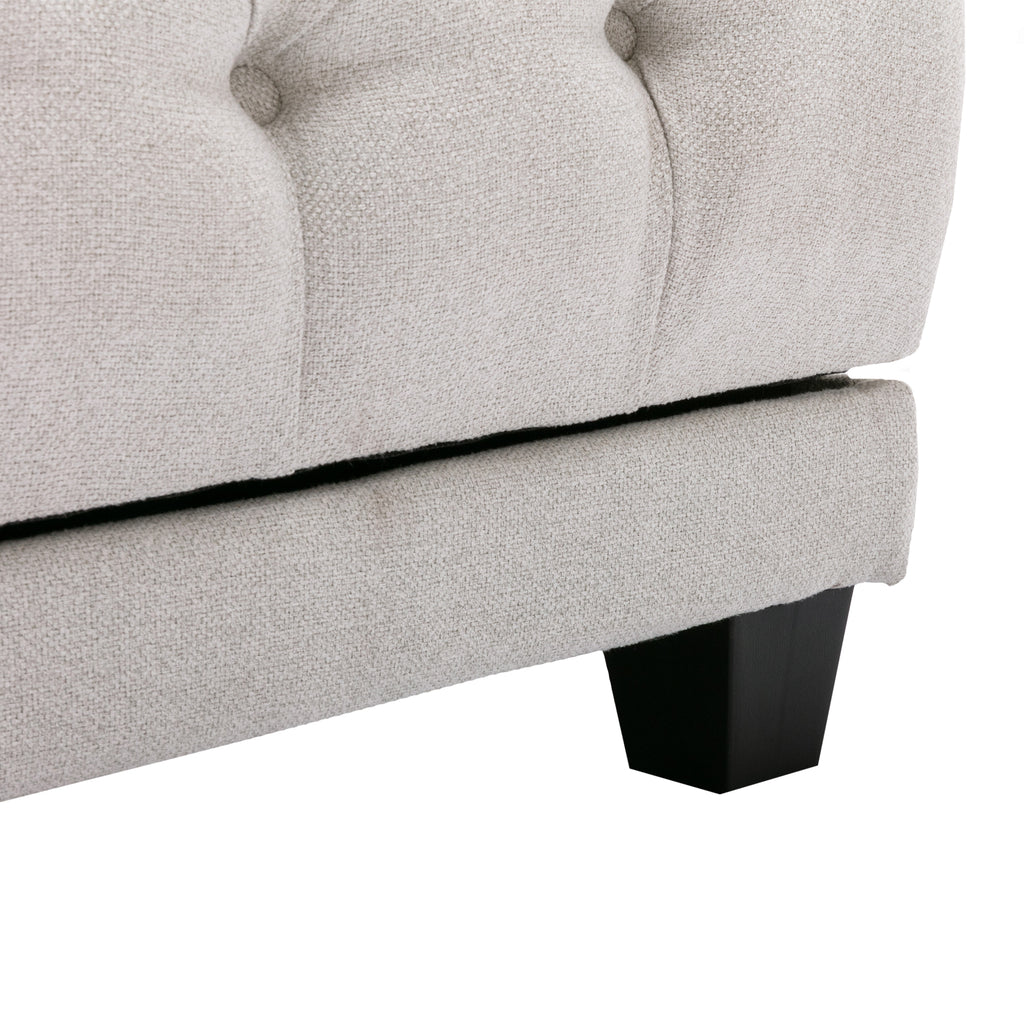Beige Tufted 3 in 1 Sleeper Sofa with Pillow H2009