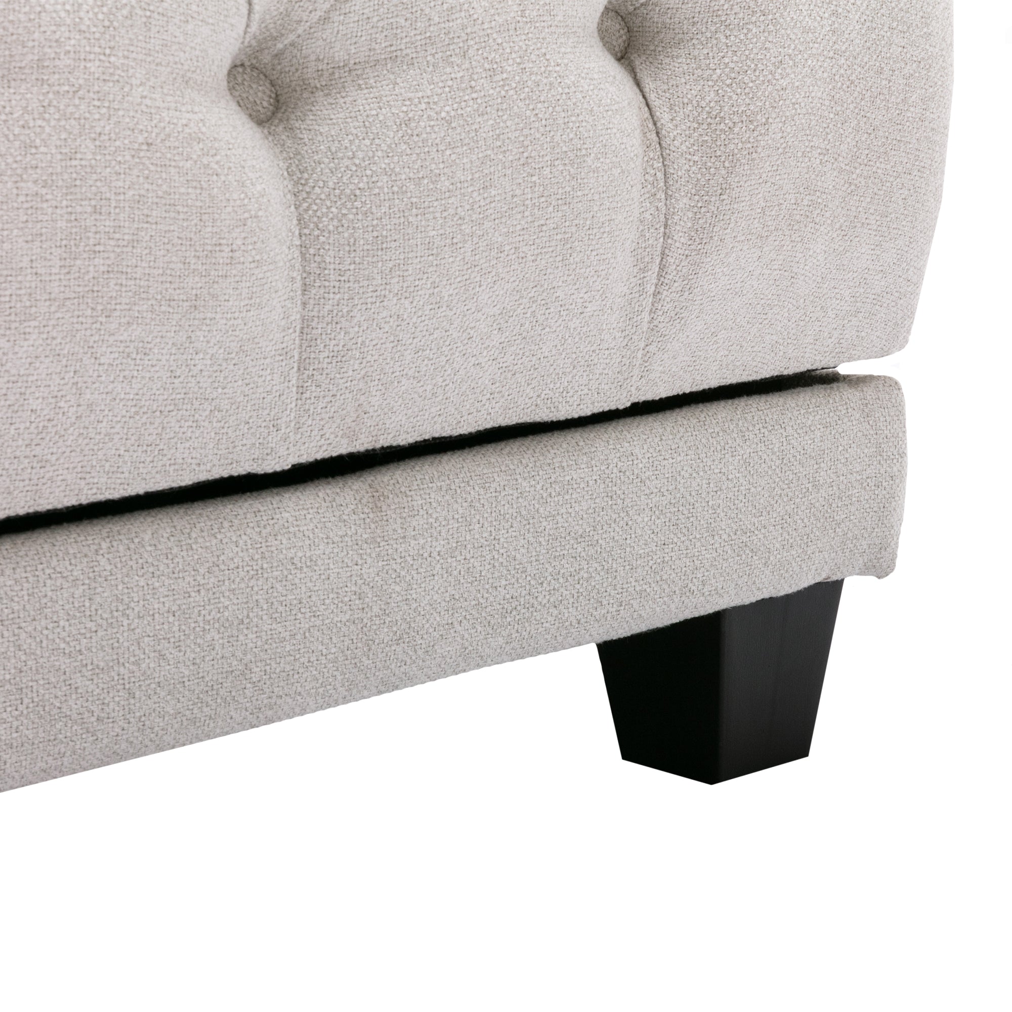 Beige Tufted 3 in 1 Sleeper Sofa with Pillow H2009