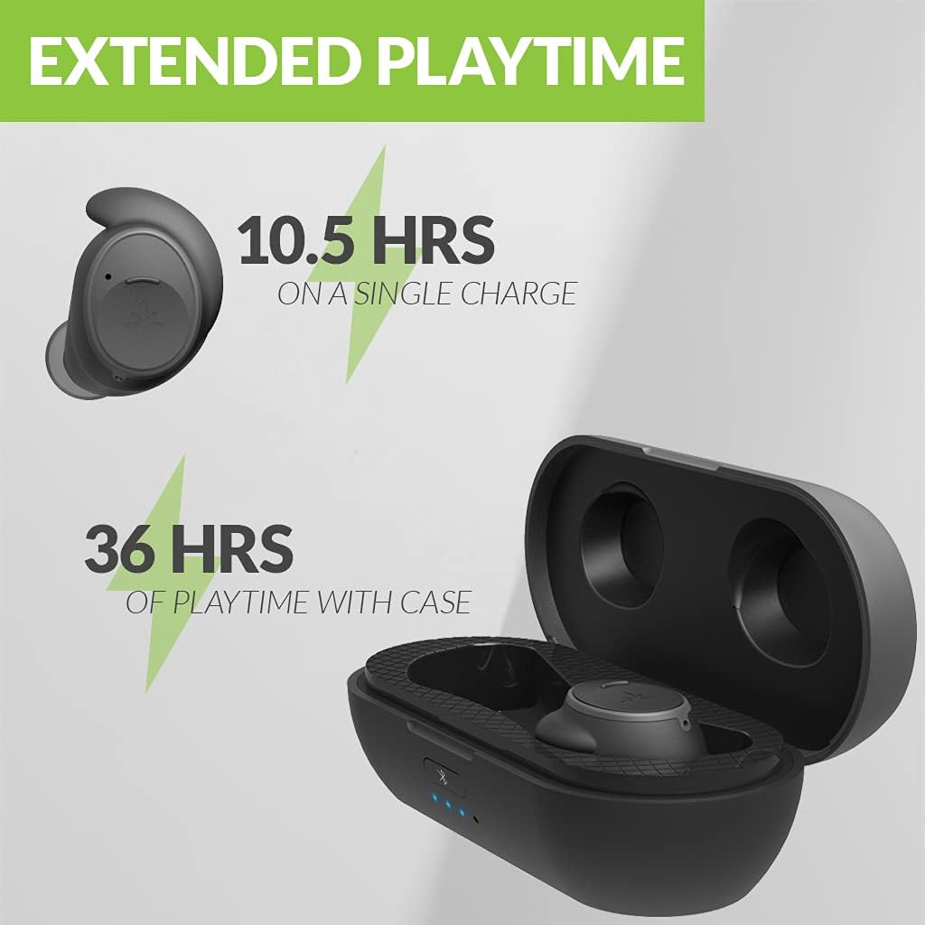 Bluetooth 5.2 True Wireless Earbuds with aptX Adaptive Audio, Noise Isolating, 36 HR Charge G403