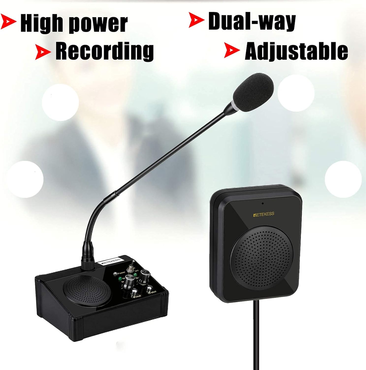 2 Way Window Intercom Speaker, Pack of 2 C741351