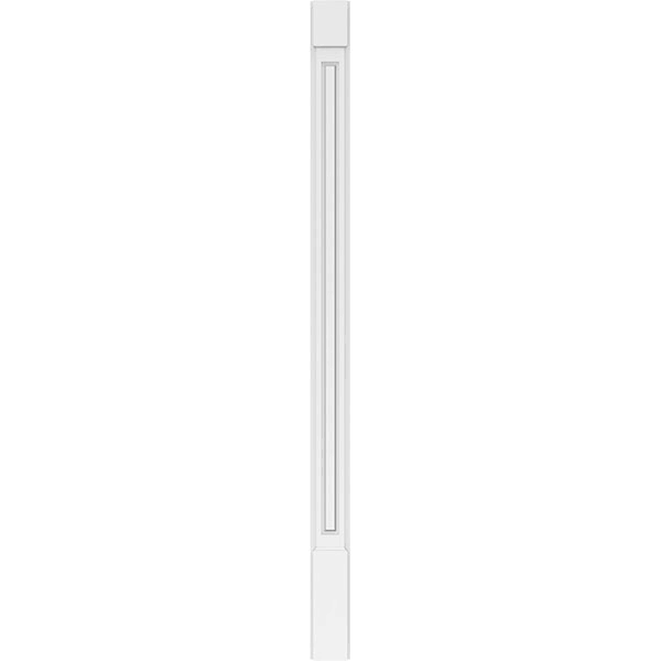 5x22W x 82x22H x 2x22P Raised Panel PVC Pilaster with Standard Capital and Base (Pair) P644