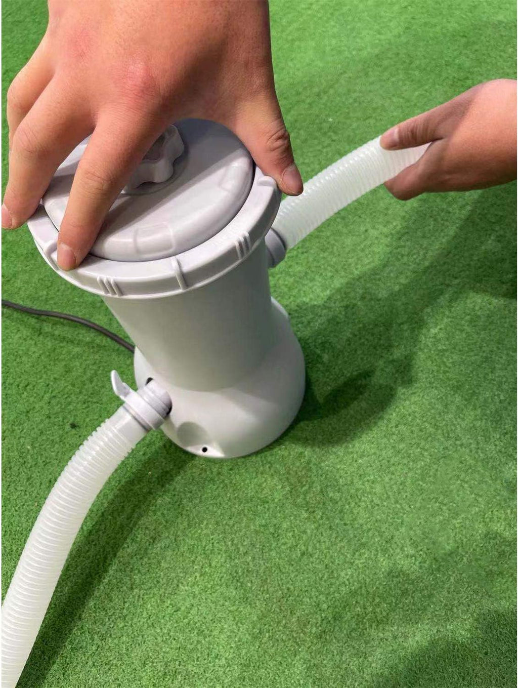 Above Ground Swimming Pool Filter Cartridge Pump with 32 mm Hoses Pack of 2 A90312