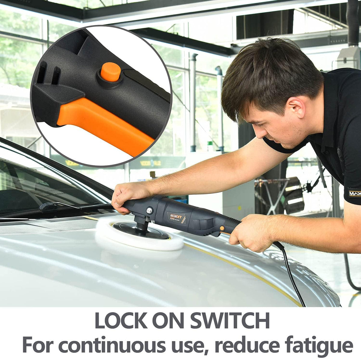 7 Inch Car Polishing Machine with Woolen Fleece Hood N73733