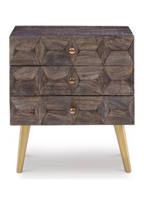 Mocha Brown 3 Drawer Cabinet W885