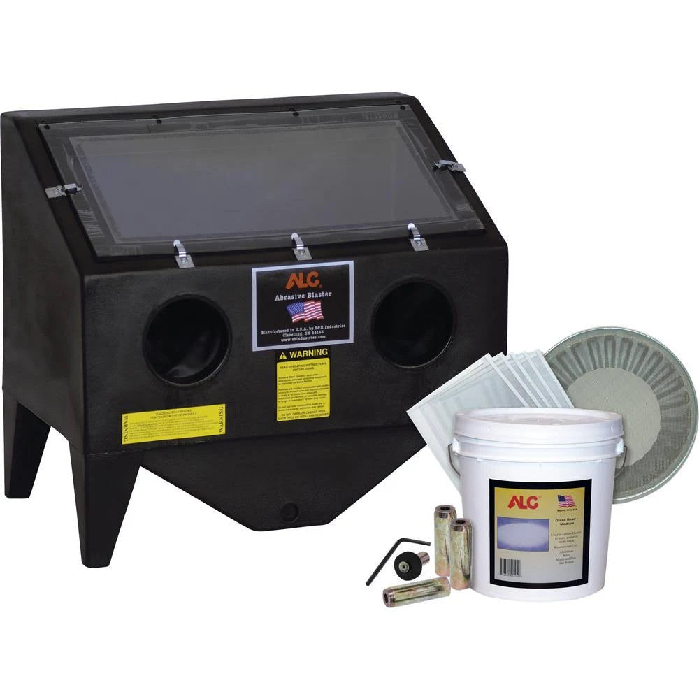 Bench Top Abrasive Blaster Cabinet with Starter Kit Y183476