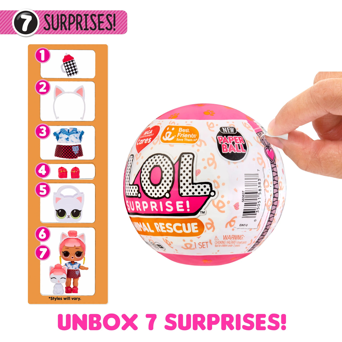 LOL Surprise Animal Rescue Doll with 7 Surprises J176