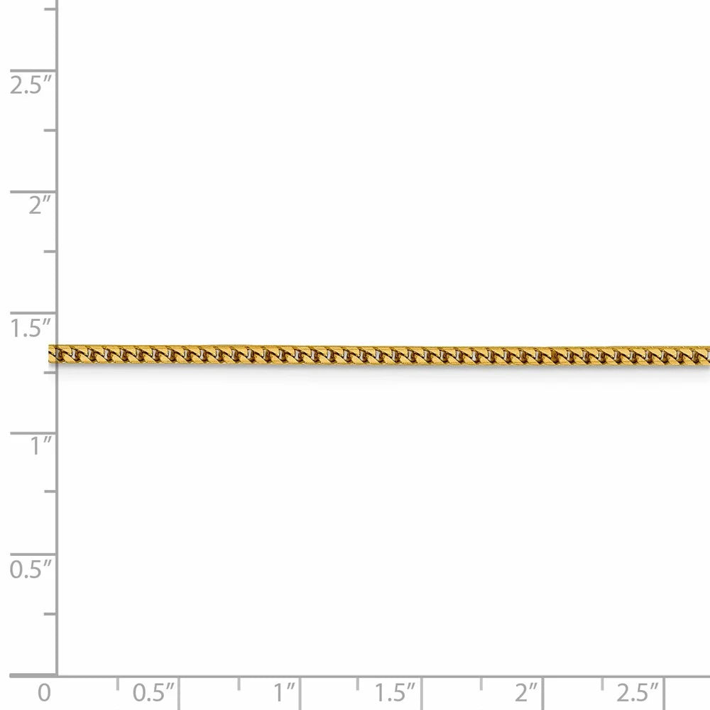 14kt Yellow Gold 2mm Franco Chain 24 inch Lobster Clasp C841455