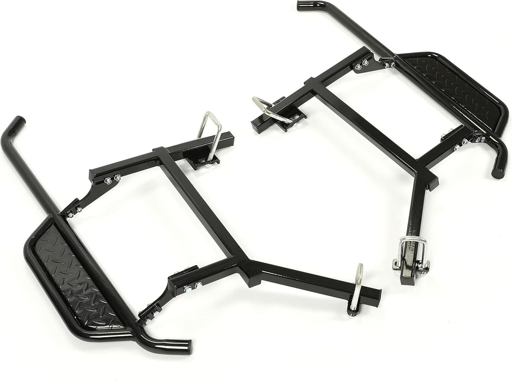Black Steel Running Boards Set of 2 Side Step Rails X231