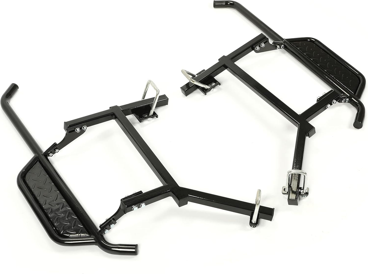 Black Steel Running Boards Set of 2 Side Step Rails X231