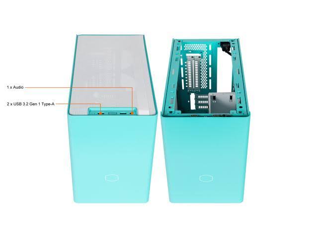 Caribbean Blue Mini-ITX Computer Case O95196
