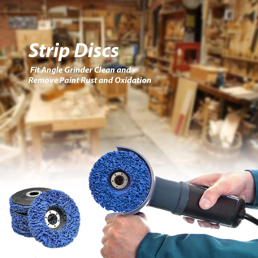 12 Pack Blue Stripping Wheel 4-1/2 x 7/8 inch J781