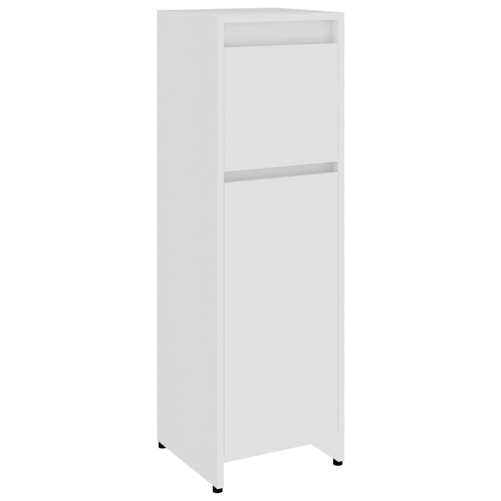White and Sonoma Oak Bathroom Cabinet Chipboard Q11411