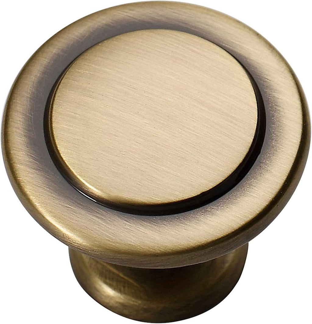 Flat Black 1-1/8 Inch Diameter Mushroom Round Cabinet Knobs 25 Pack E765432