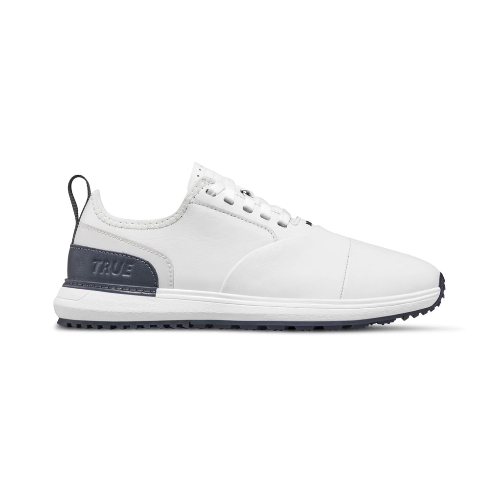 Tour White Grey Leather Golf Shoes E666