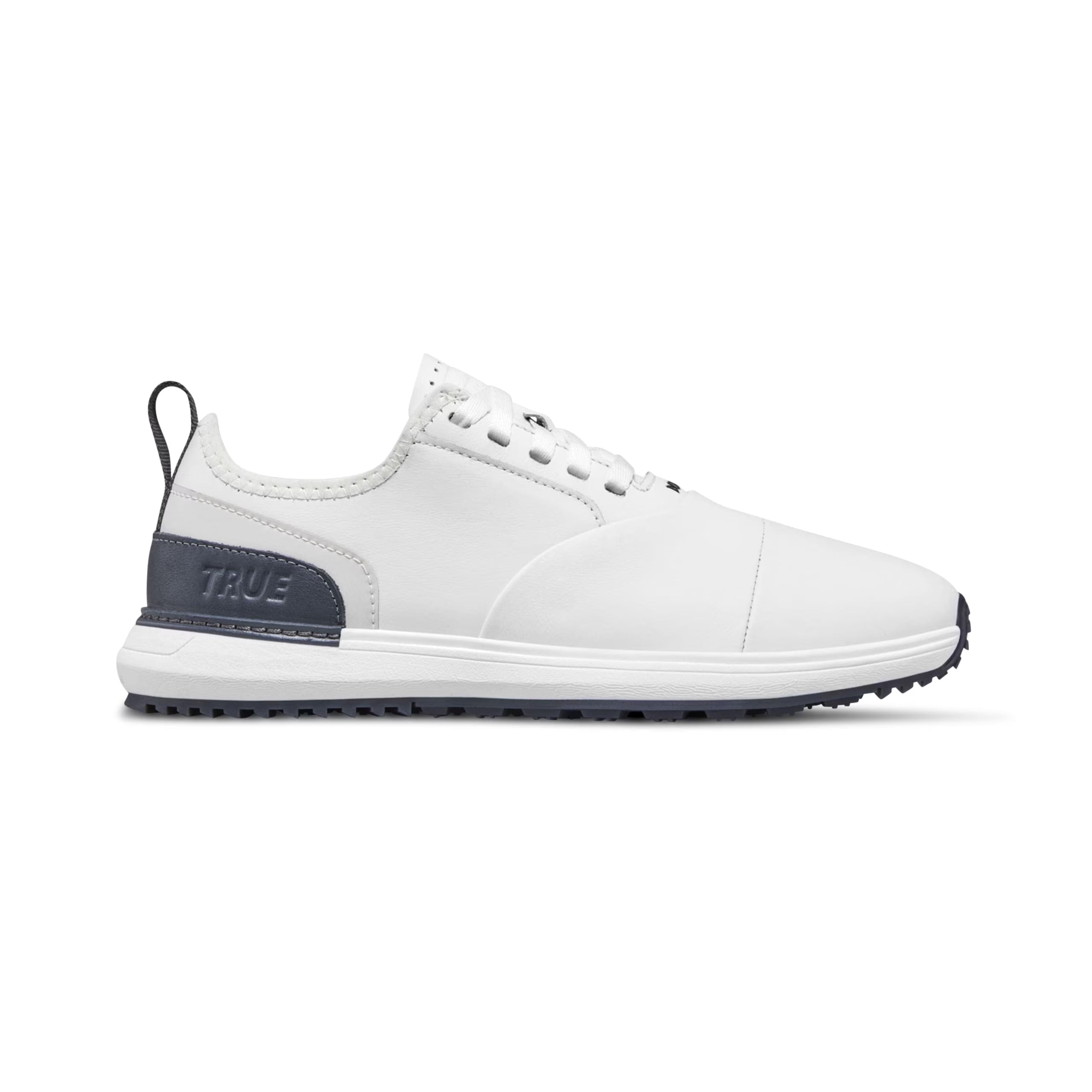 Tour White Grey Leather Golf Shoes E666