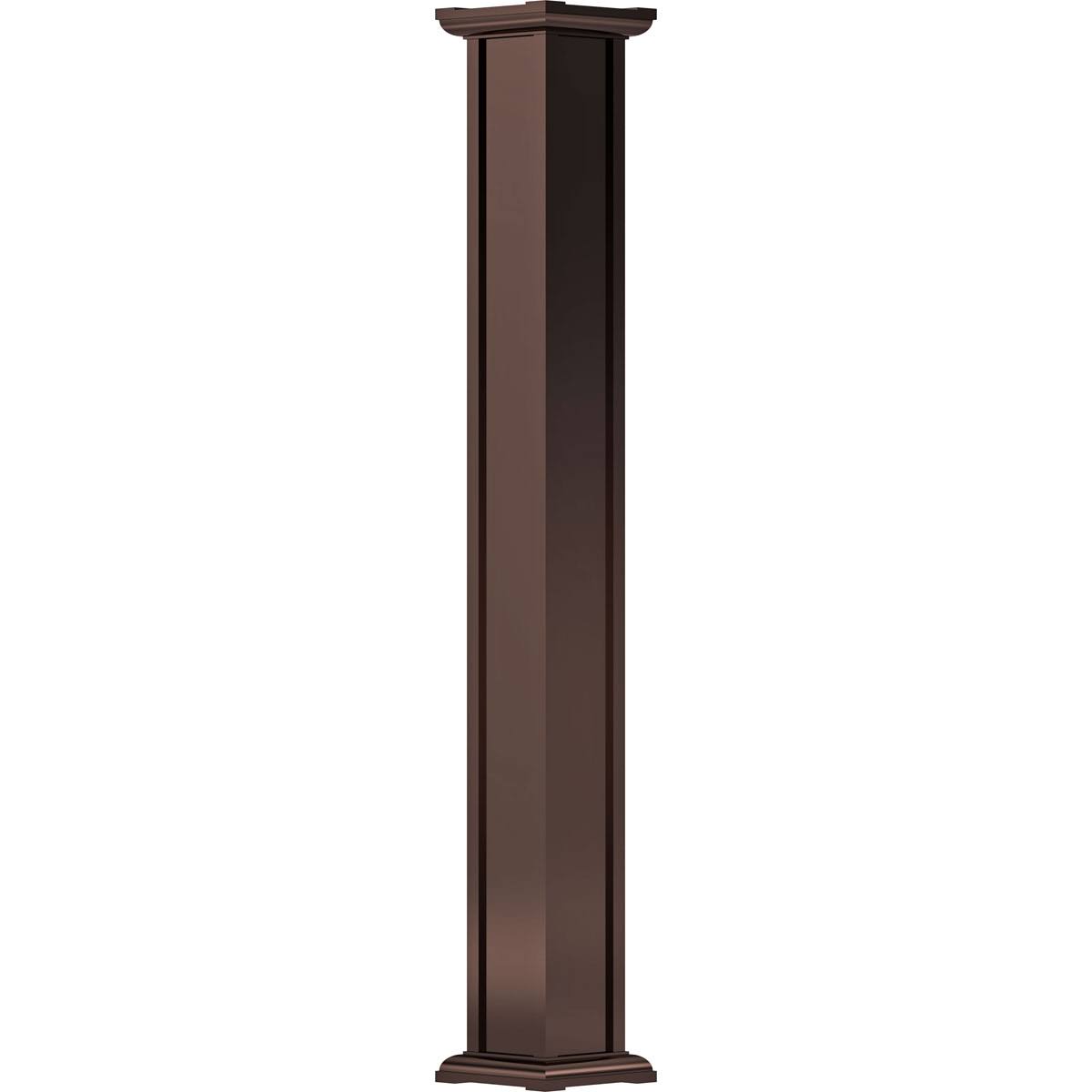 8x22 x 9& Endura-Aluminum Square Shaft Column, Non-Tapered, Textured Bronze Finish B423680