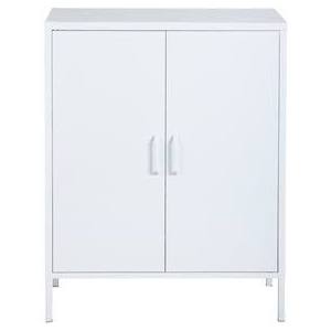 Black Metal 2-Door Storage Cabinet T3132