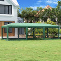 Party Tent with 8 Mesh Sidewalls Green 29.5'x13.1' HDPE I214