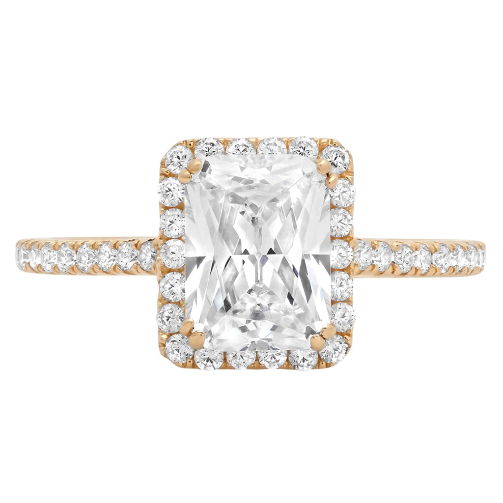 14K Yellow Gold Halo Engagement Ring A107790