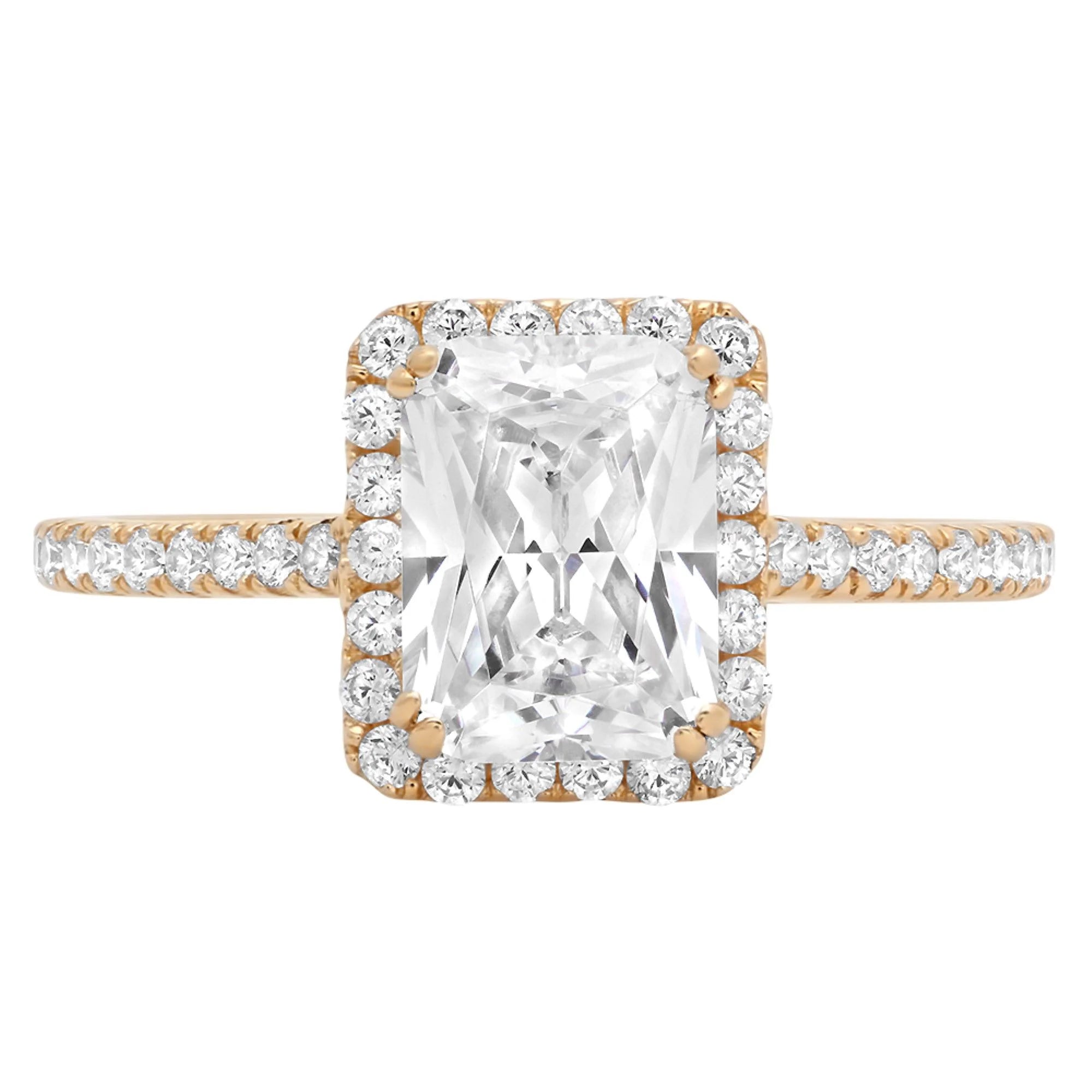 14K Yellow Gold Halo Engagement Ring A107790