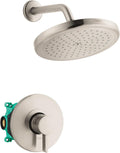 Brushed Nickel 1-Spray Shower System Set with Valve Included H492140