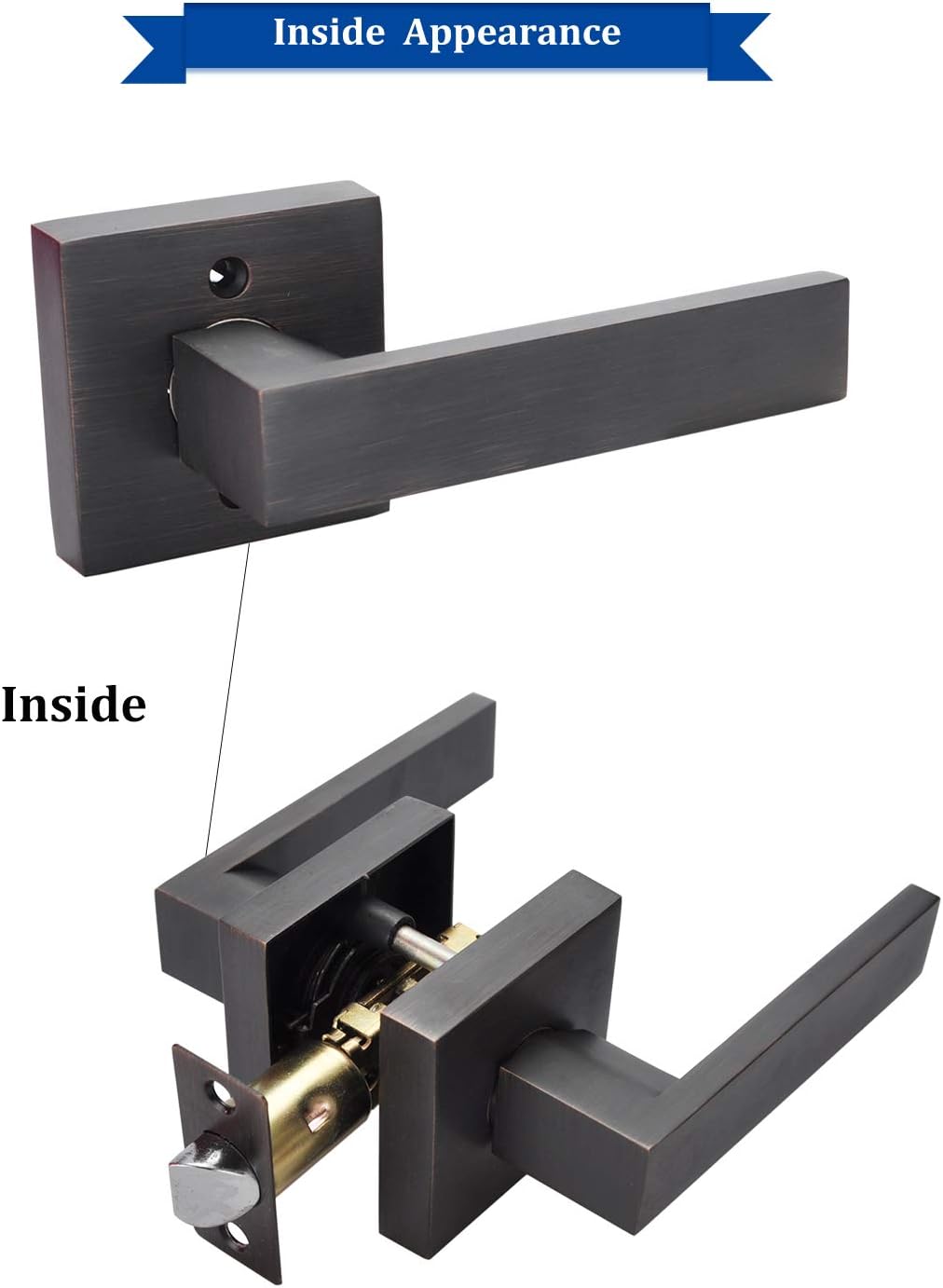 Heavy Duty Lever Handle Door Lock in Oil Rubbed Bronze P9046