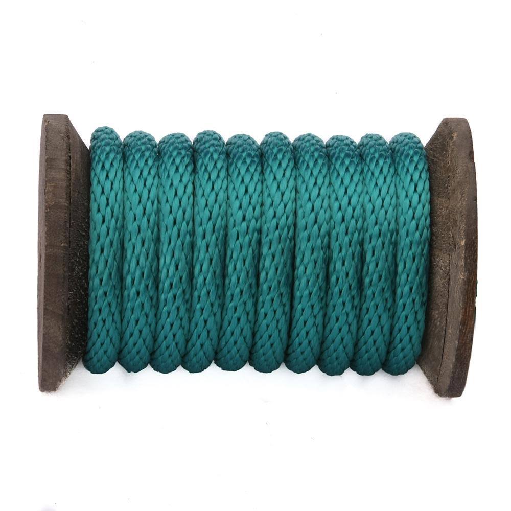 Teal Green Braided Utility Rope 5/8 inch x 200 Feet F36558